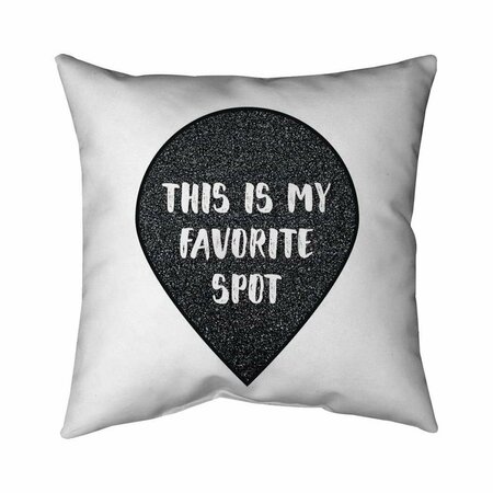 FONDO 20 x 20 in. Its My Favorite Spot-Double Sided Print Indoor Pillow FO3333663